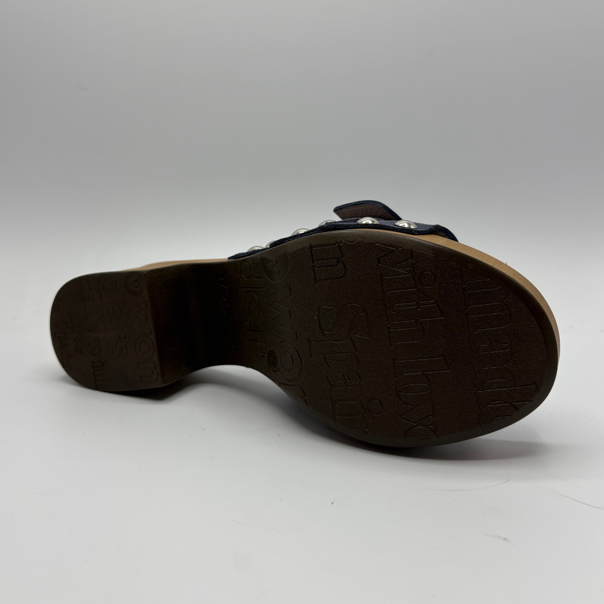 Brown sandal sole on a white background