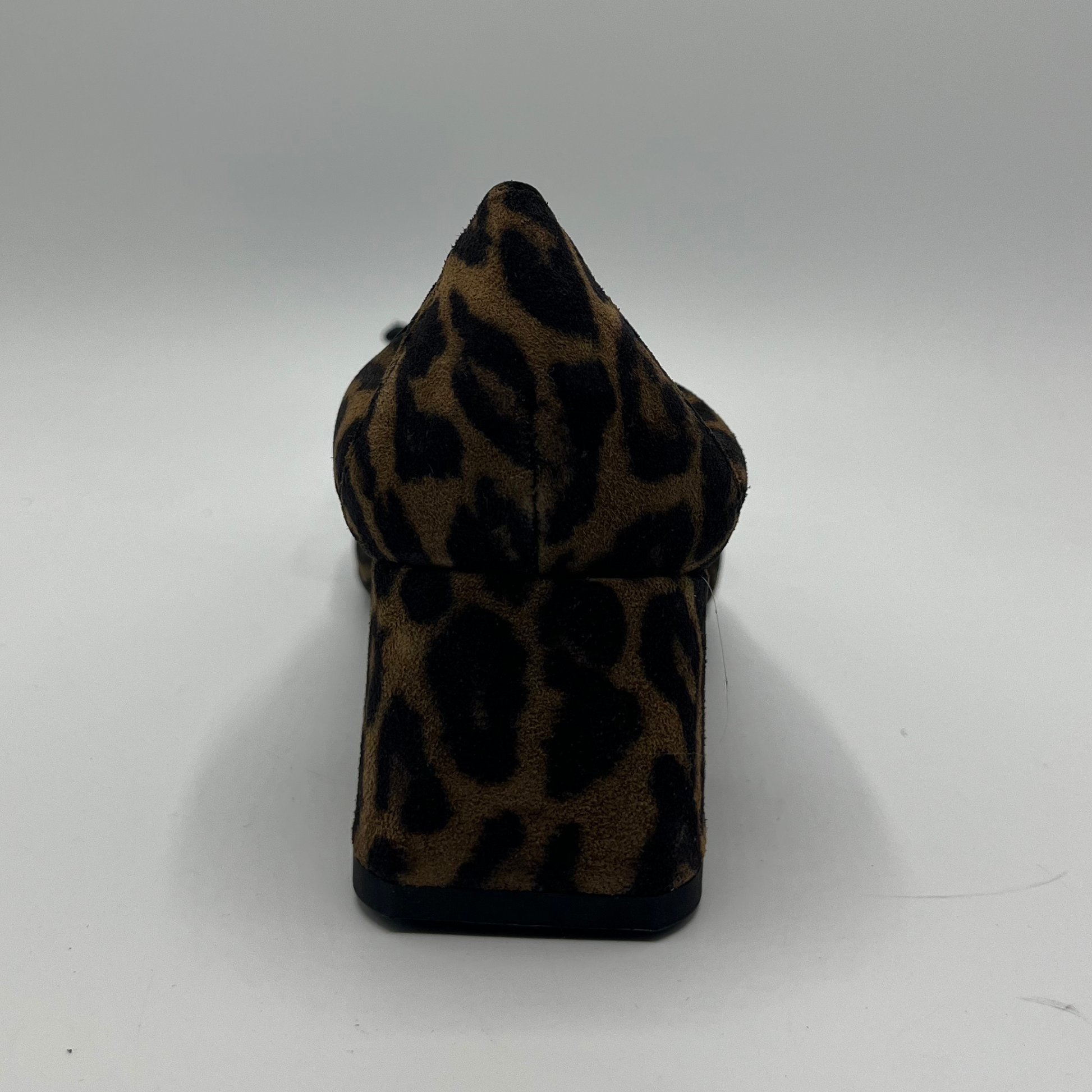 Leopard print product on a white background