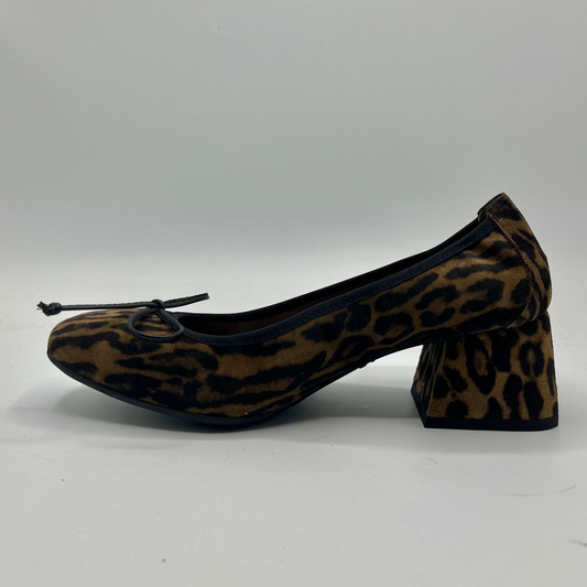 Leopard print shoe on a white background