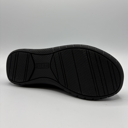 Black shoe sole with 'Ziera' branding on a gray background