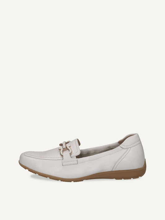 White loafer shoe on a white background