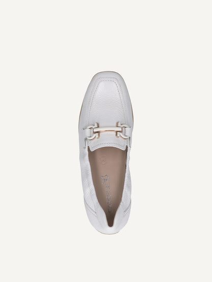 White loafer shoe on a white background