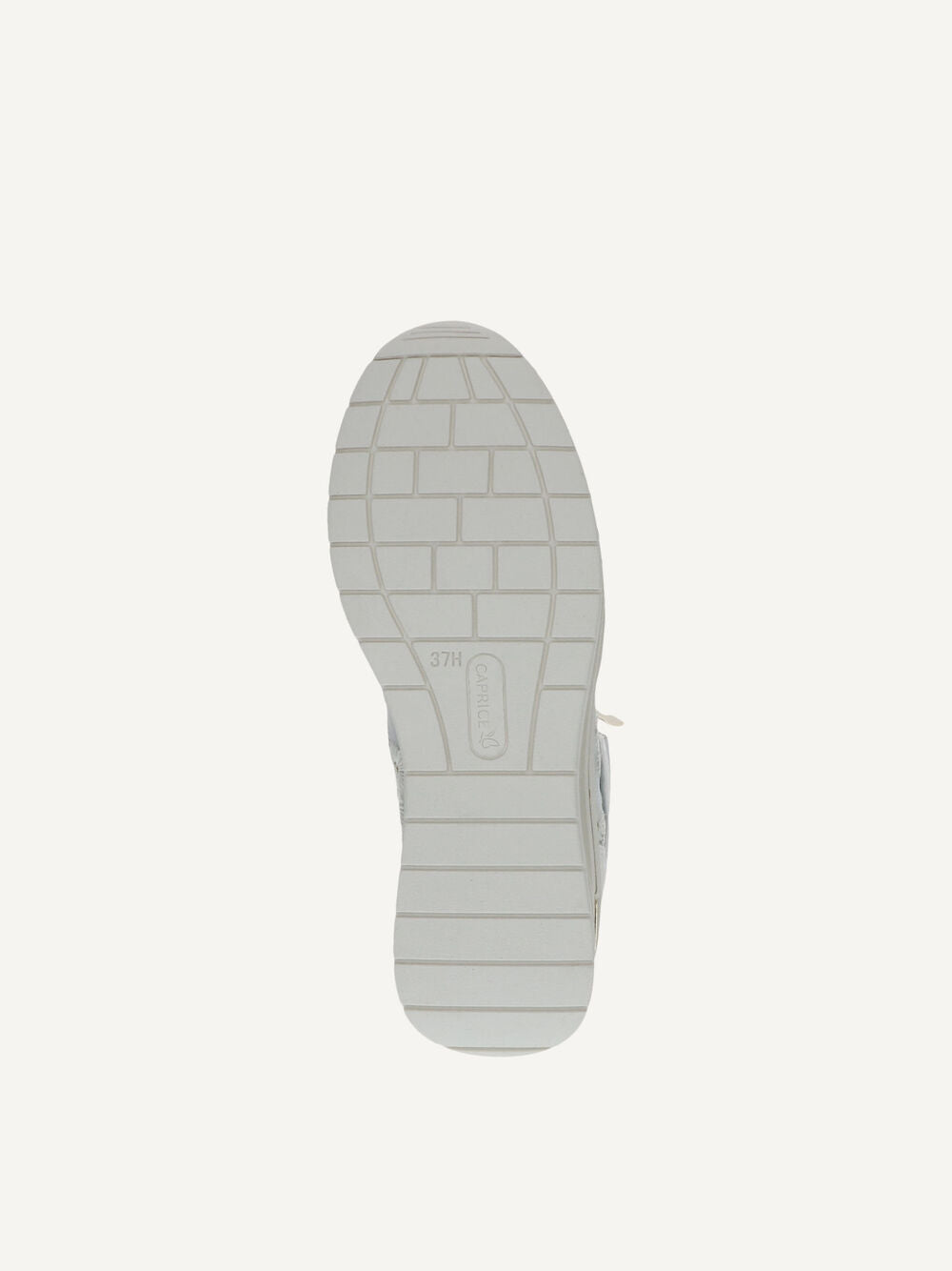 White shoe sole on a light gray background