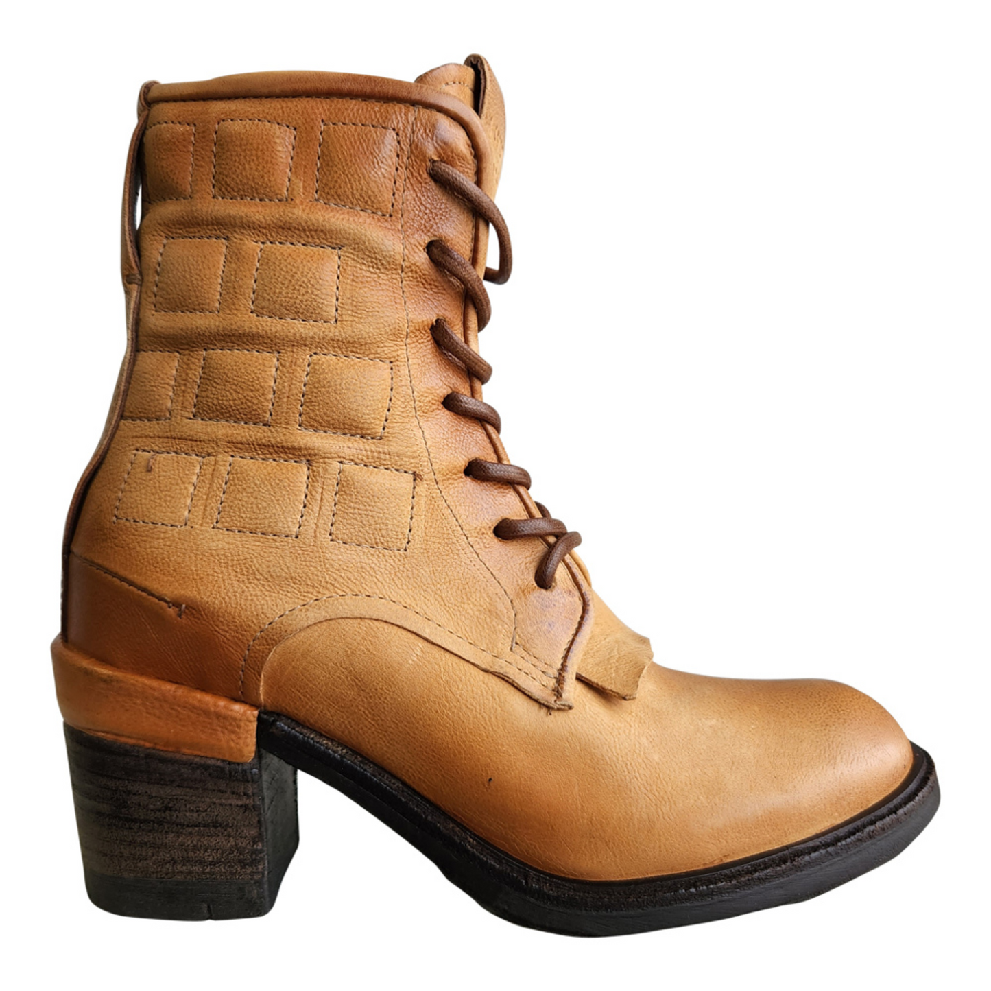 Right side profile of the A.S. 98 Florence Boot in the colour Nacho.