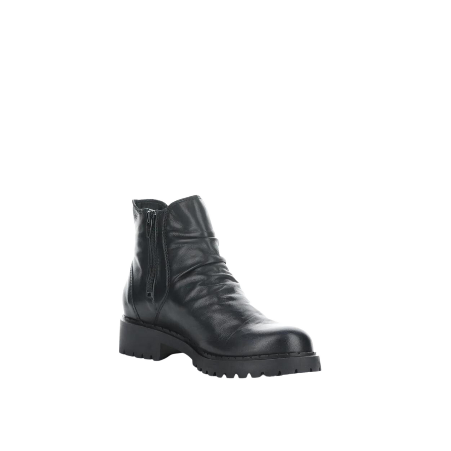 Front angled profile of the Bos & Co Barb Boot in the colour Black.