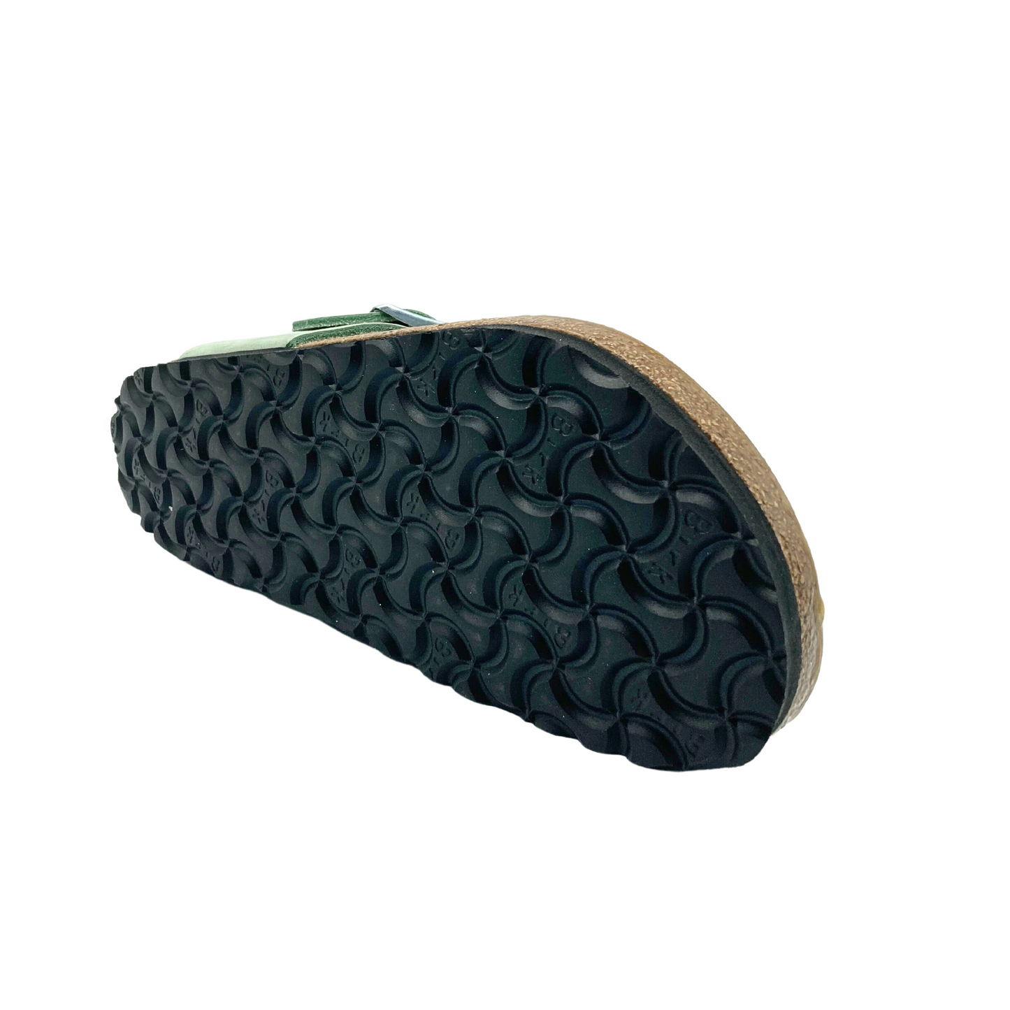 Sole of right shoe.  Thick, rugged sole to walk on any surface