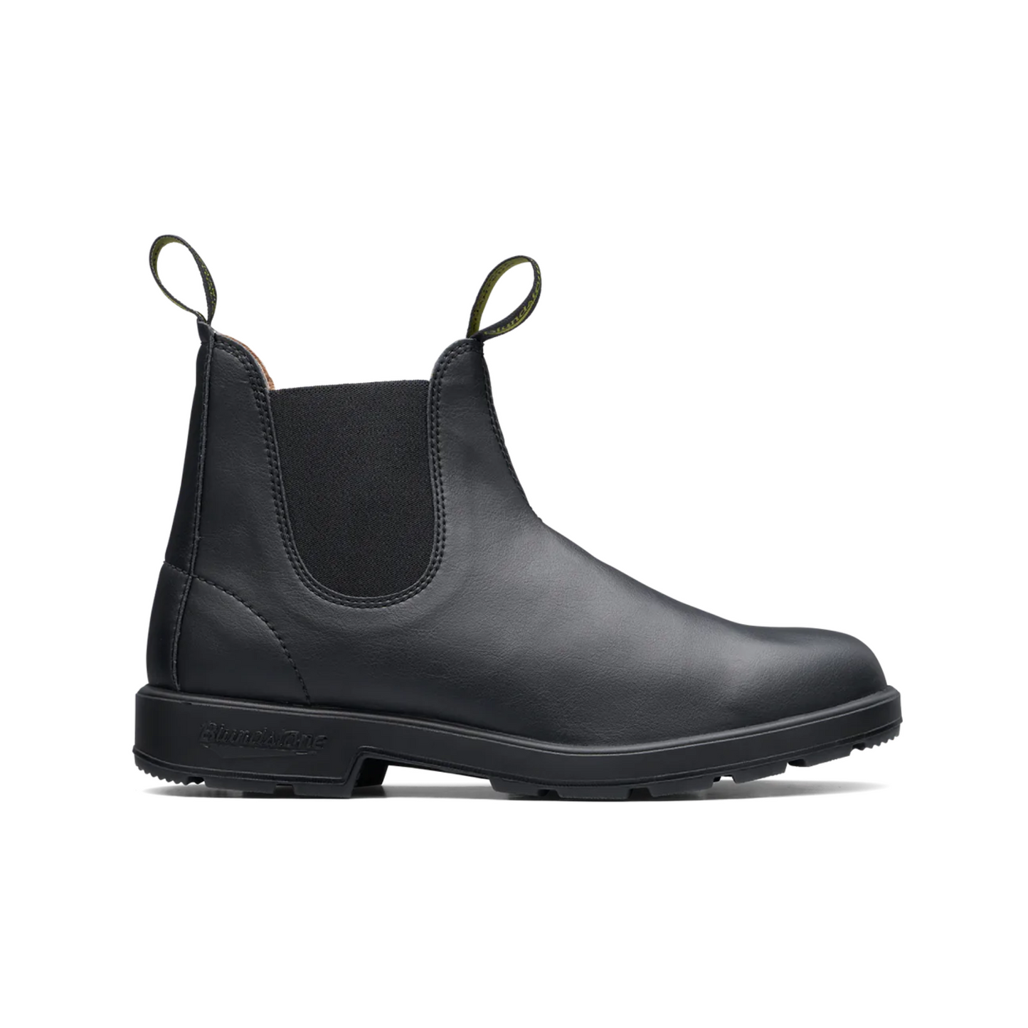 Side profile of the Blundstone Vegan Black Boot #2115. 