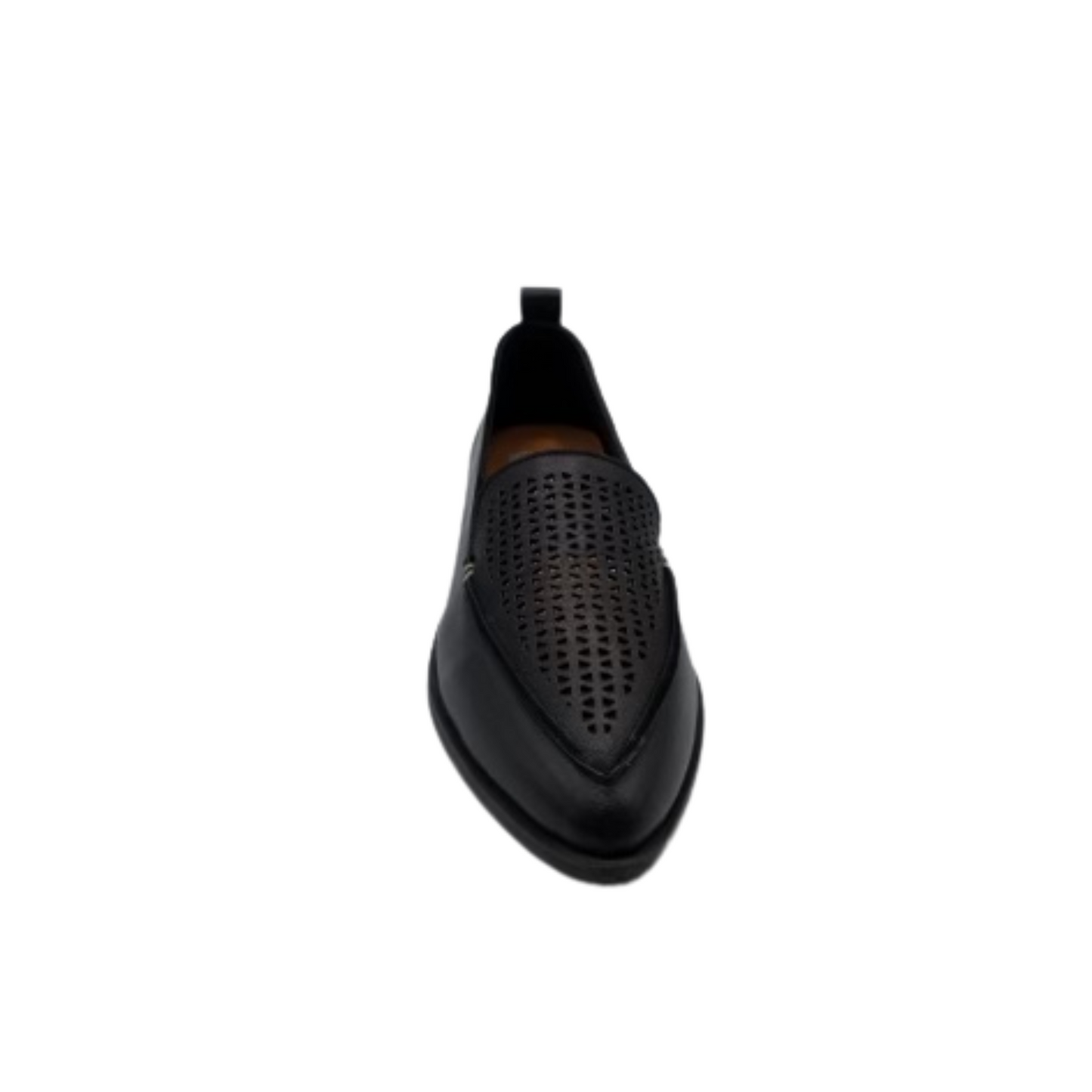 Bueno Blaze Loafer in black front view.