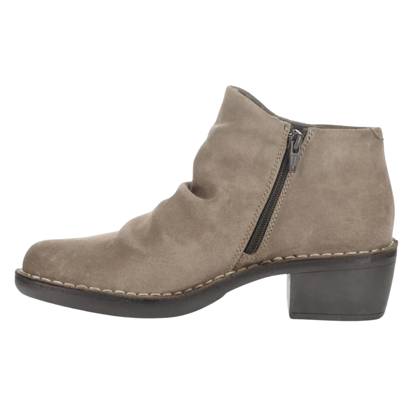 Left side profile of the Fly London Merk Boot in the colour Taupe.