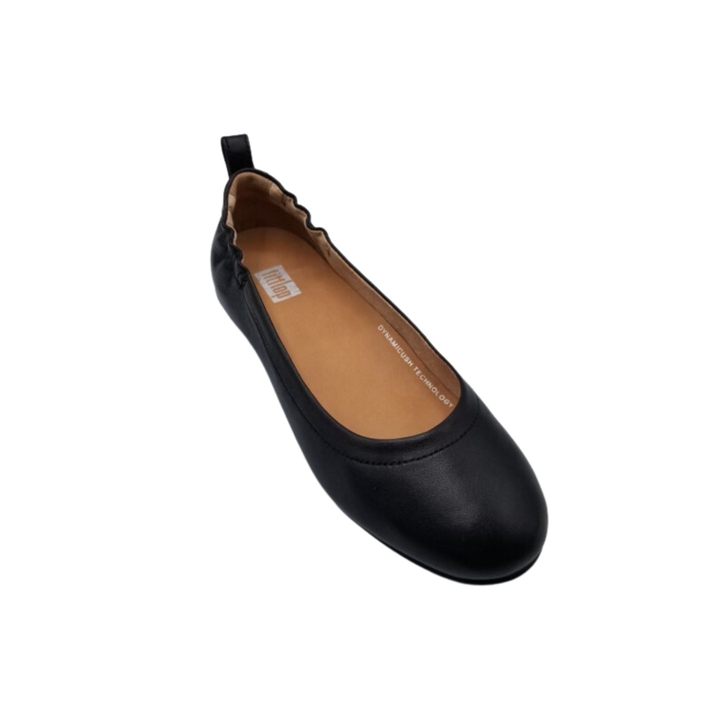 The Fit Flop Allegro Ballet Flat features a luxurious leather construction along with a robust rubber sole.