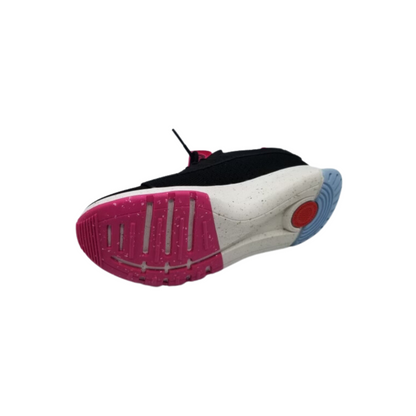 Fit Flop sports trainer features a synthetic outsole with a heel height of 1 2⁄5 inches and is crafted from stainable material.