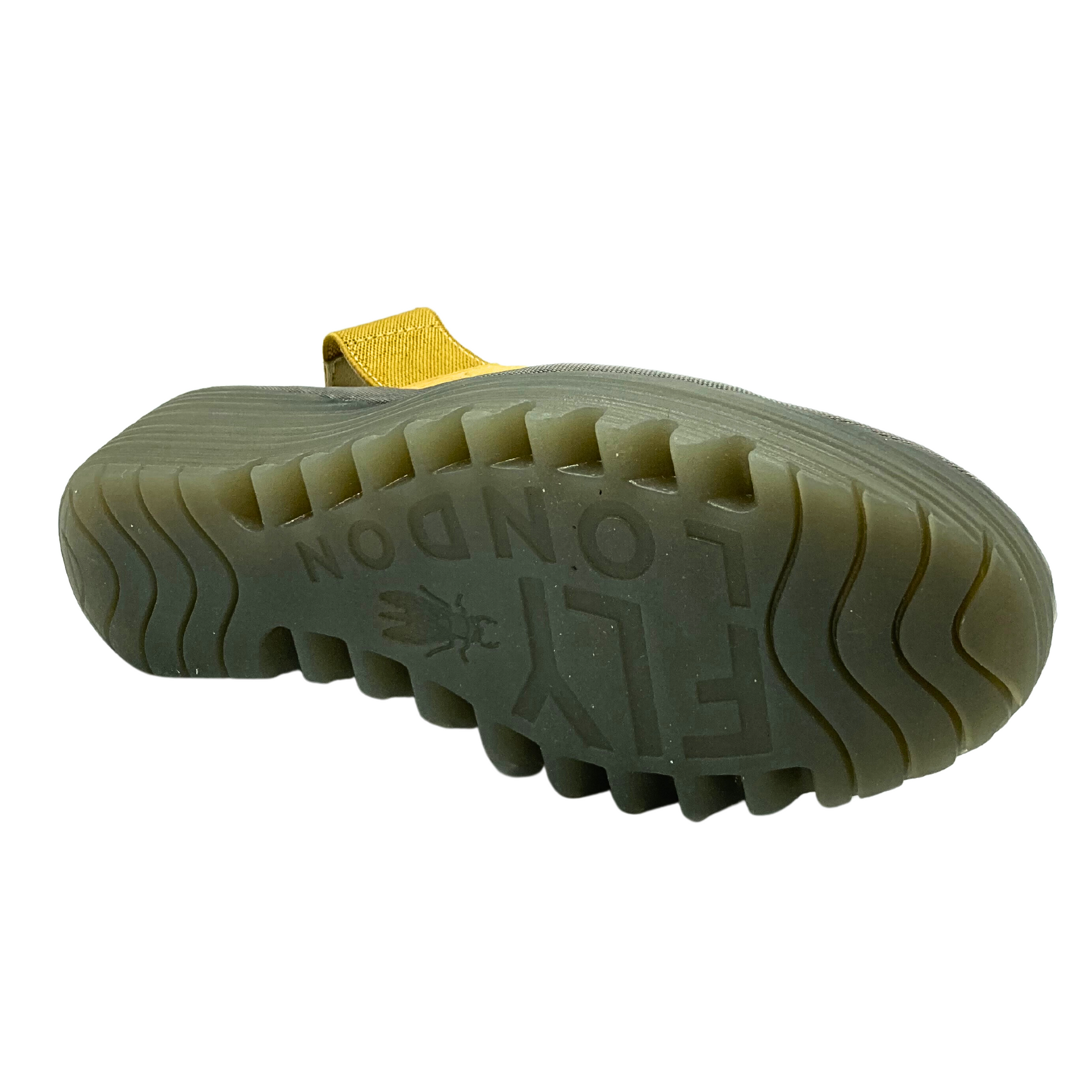 View of a rubber wedge sole
