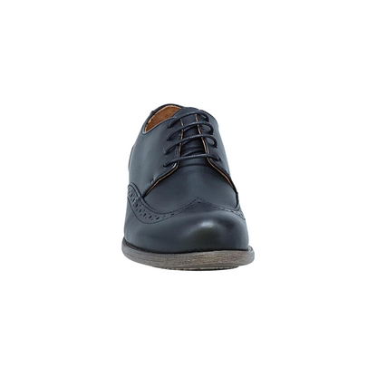Front profile of the Miz Mooz Luther Shoe in the colour Black.