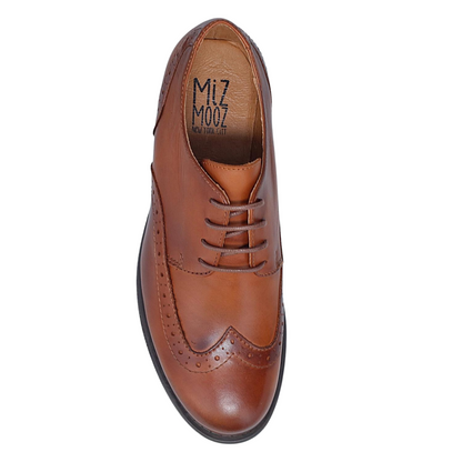 Top profile of the Miz Mooz Luther Shoe in the colour Brandy.