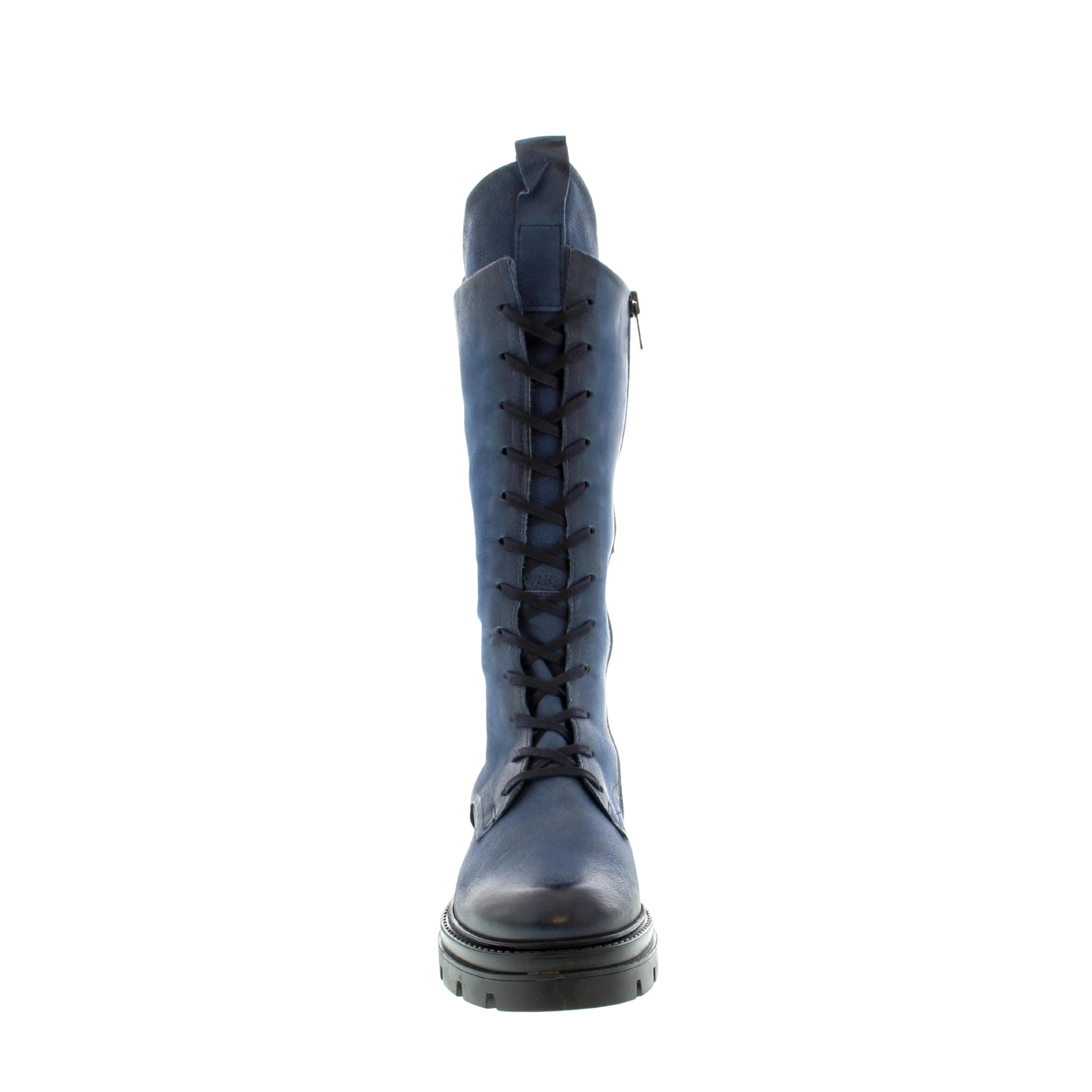 Front profile of the Mjus Bologna Boot in the colour Blue.