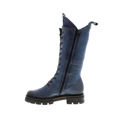 Left side profile of the Mjus Bologna Boot in the colour Blue.