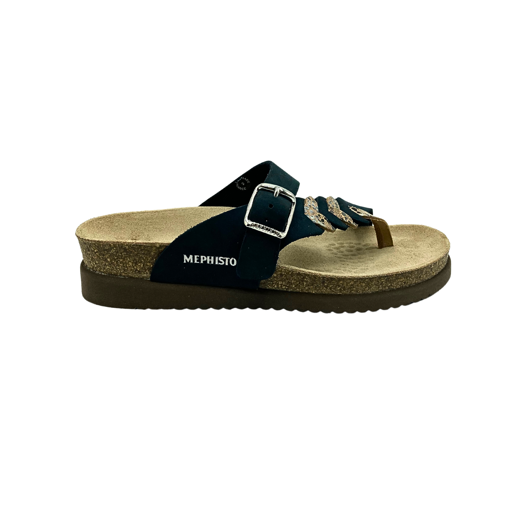 Outside view of right shoe.  Beautifully contoured footbed for the utmost comfort and support.