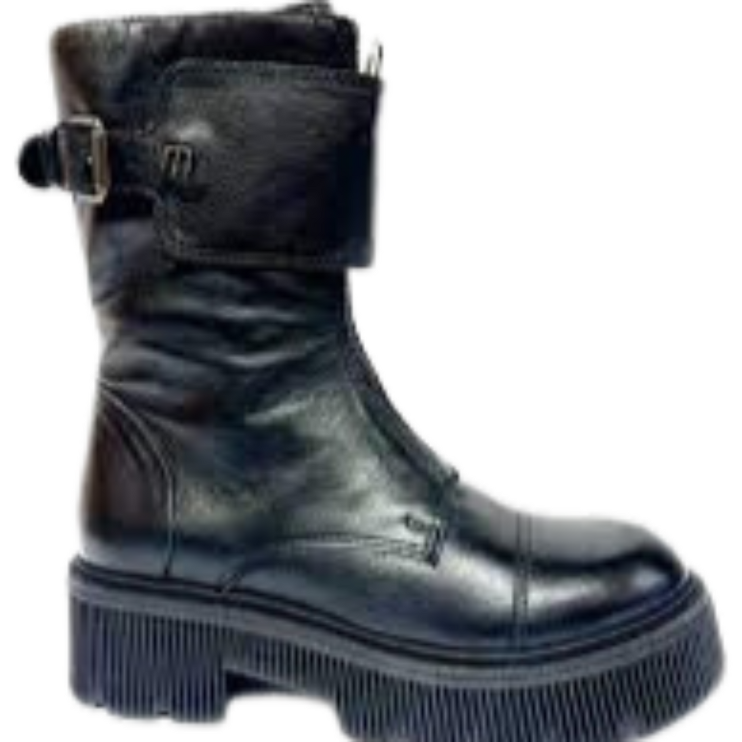 Side profile of the Mjus Modeno Boot in the colour Black.