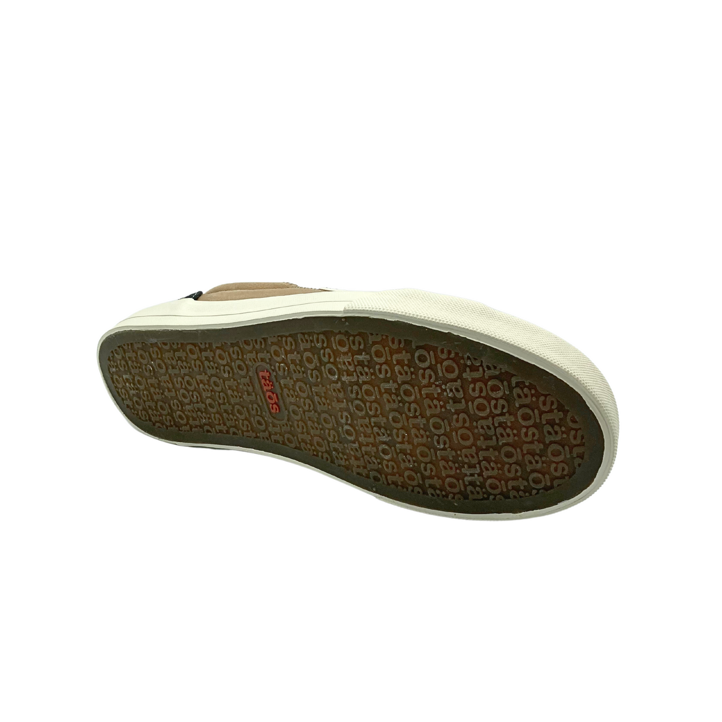 Bottom view of right shoe.  Flexible, durable rubber outsole.