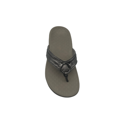 Front view of the Vionic Tide sandal in Pewter.