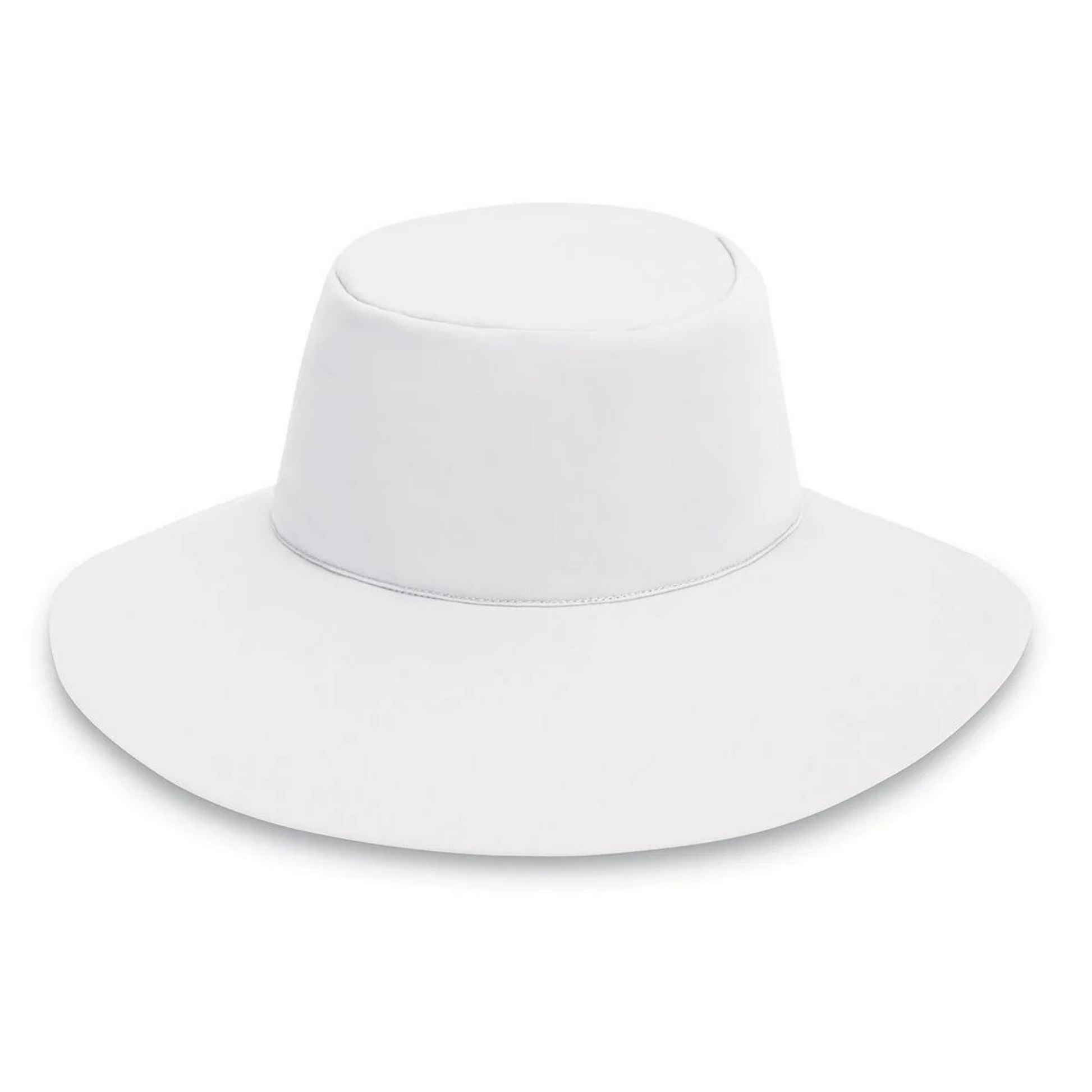Side view of the hat, showing the brim and the whole hat.